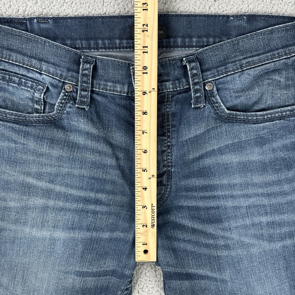 Silver Jeans Co Eddie Jeans Men 36x27* Blue Straight Leg Stretch Faded Whiskered - Picture 9 of 16